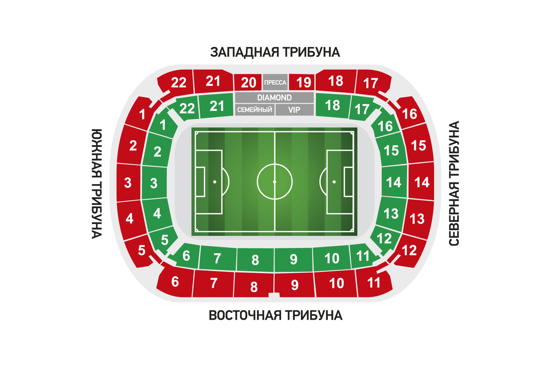 Спартак арена стадион схема